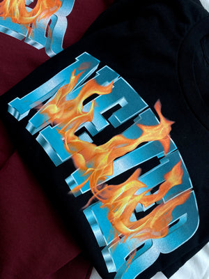 Chrome Fire 'NEVER' Tee - Black