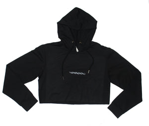 Signature Crop Top Hoodie Black