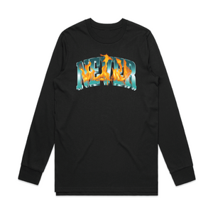 Chrome Fire 'NEVER'  Longsleeve - Black