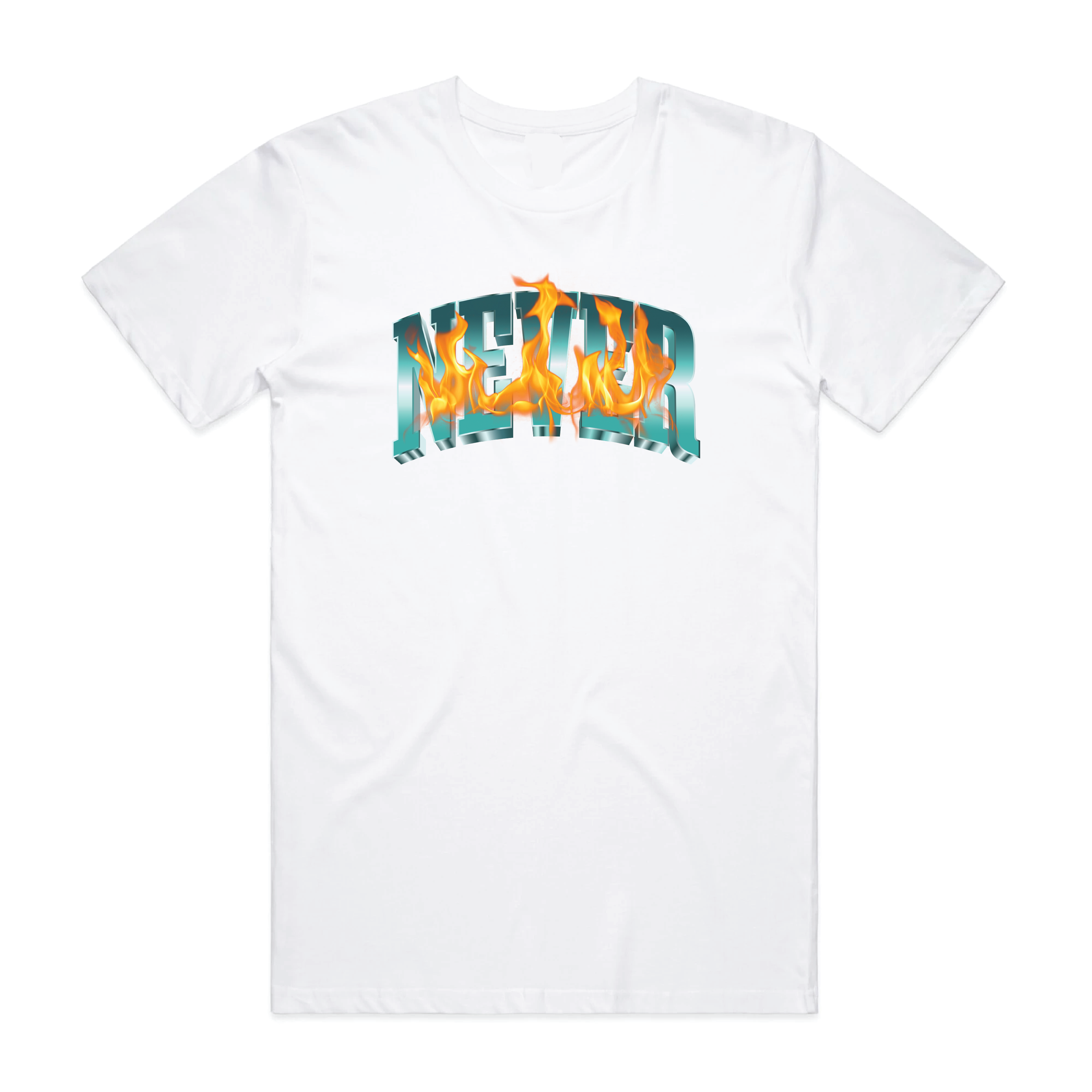 Chrome Fire 'NEVER' Tee - White