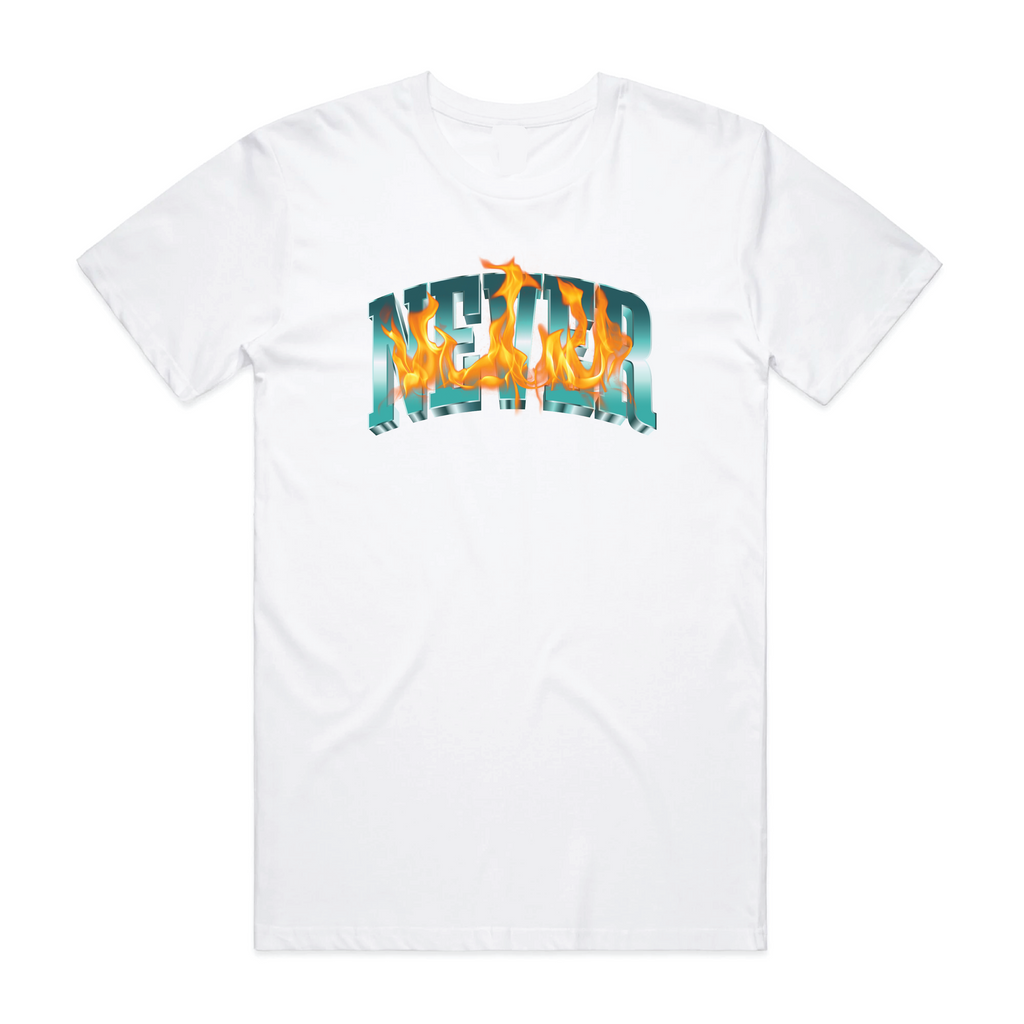 Chrome Fire 'NEVER' Tee - White