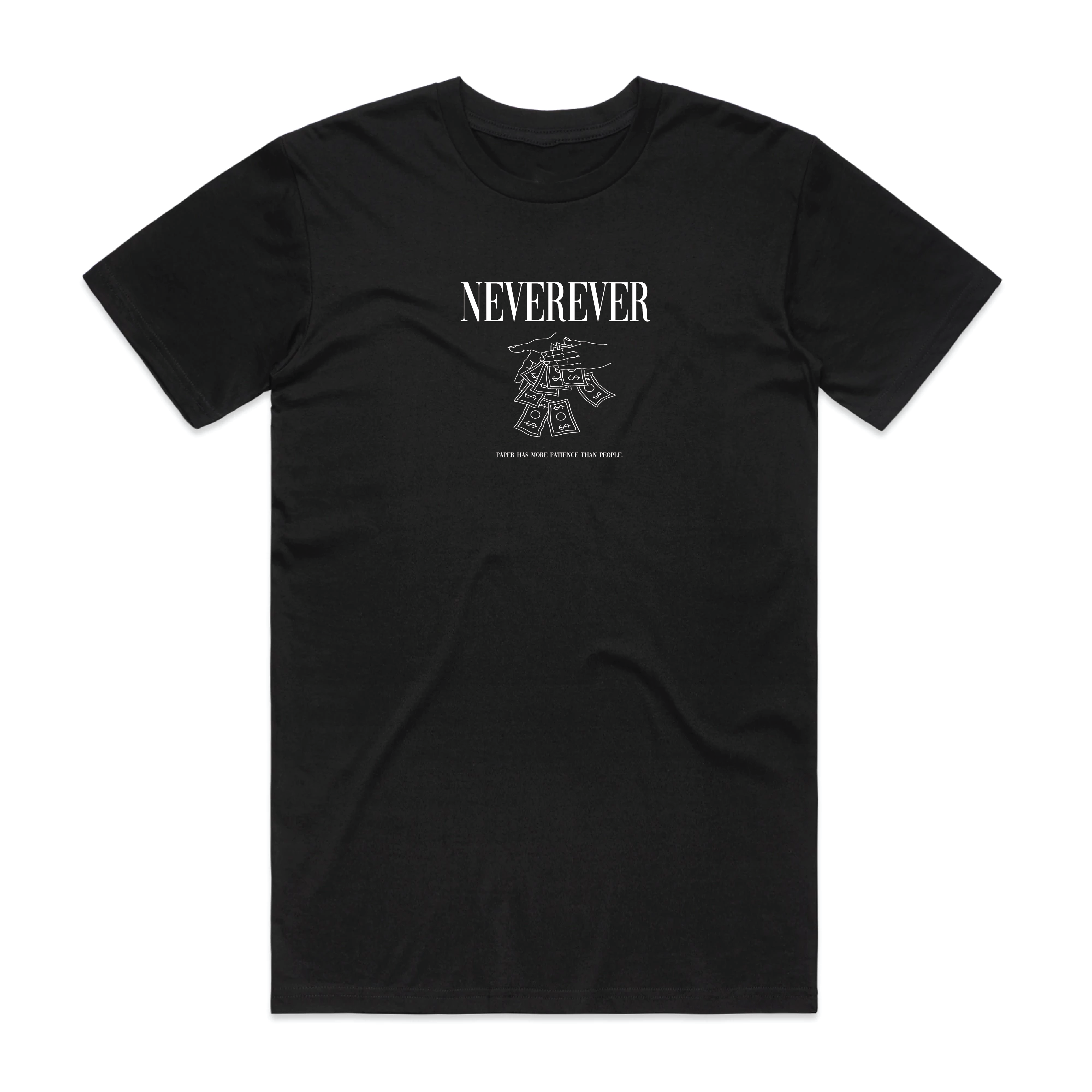 Paper Patience Tee in Black