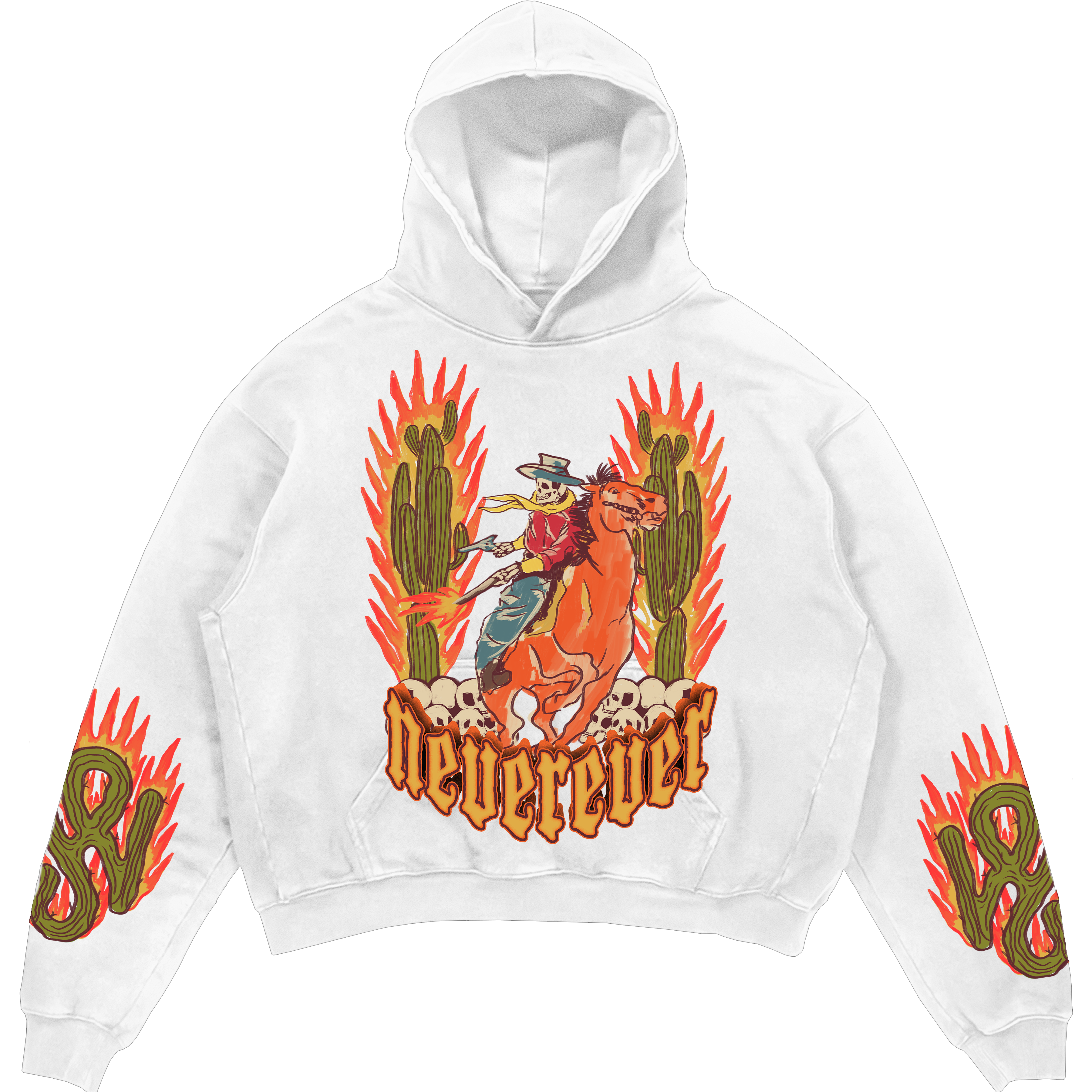 Trouble Out West Hoodie in White